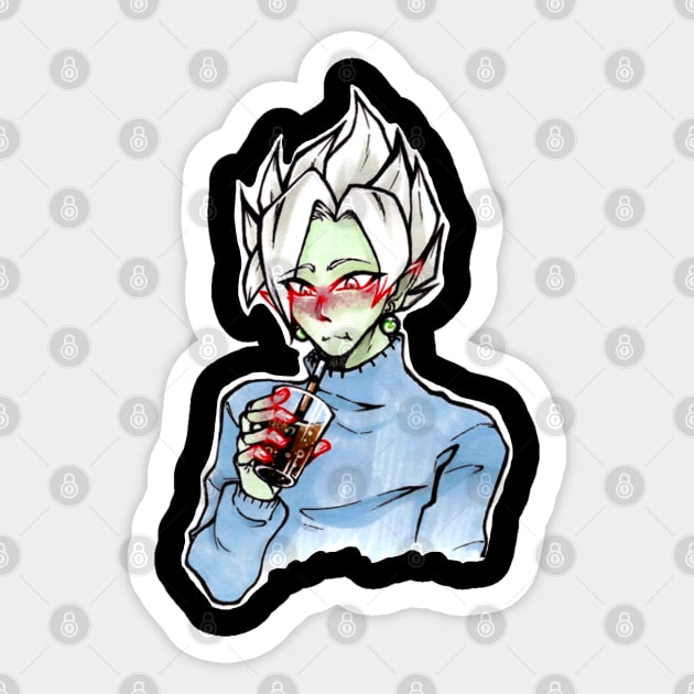 Zamasu Sticker by Art by Amara